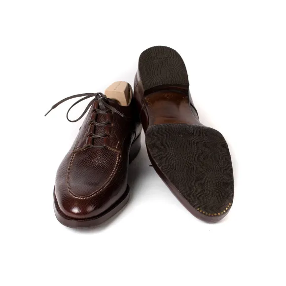 Derby "Ghillie" Made Of Brown Calfskin "Russian Calf" - Purely Handcra