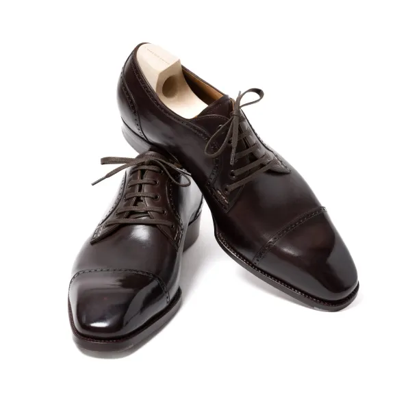 Derby "Modern B-Laceup" Made Of Dark Brown Calf Leather - En