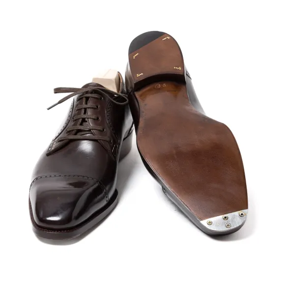 Derby "Modern B-Laceup" Made Of Dark Brown Calf Leather - En