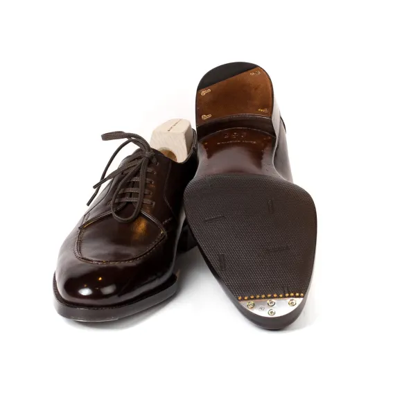 Derby "Split Toe Apron" Made From Brown Calfskin - Purely Handcrafted