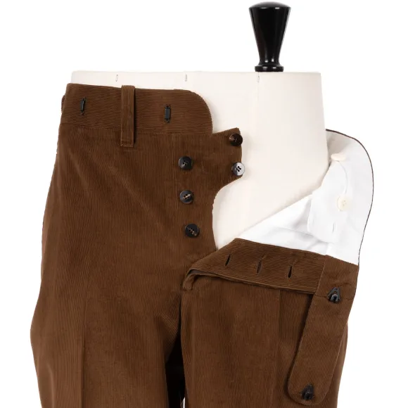 Double-Breasted Fine Corduroy Suit "Lusso Nel Paese" Made Of Original