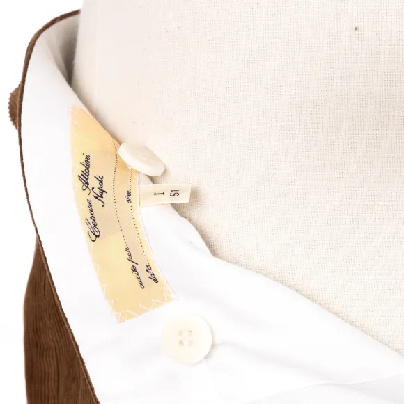 Double-Breasted Fine Corduroy Suit "Lusso Nel Paese" Made Of Original