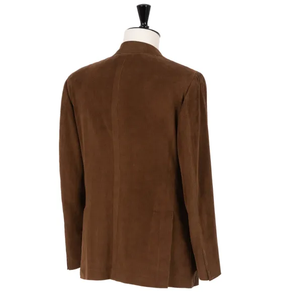 Double-Breasted Fine Corduroy Suit "Lusso Nel Paese" Made Of Original