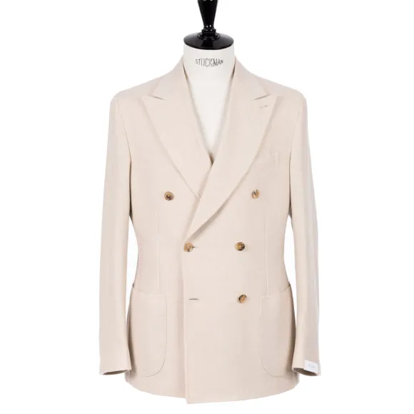Double-Breasted Jacket "Lusso Naturale" Made Of Pure Cashmer
