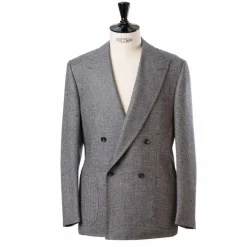 Double-Breasted Suit "Il Vero Gentiluomo" Made Of English Wool By Fox