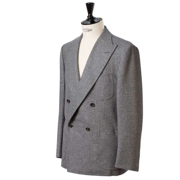 Double-Breasted Suit "Il Vero Gentiluomo" Made Of English Wool By Fox