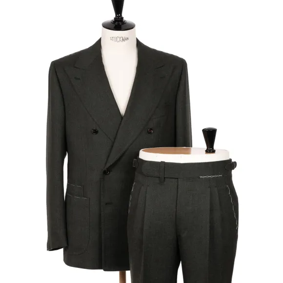 Double-Breasted Suit "Nuovo Cavalleria" In Pure Wool - Pure Handmade