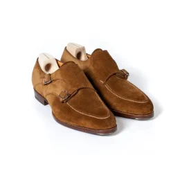 Double Monk "Apron" Made Of Light Brown Calfskin
