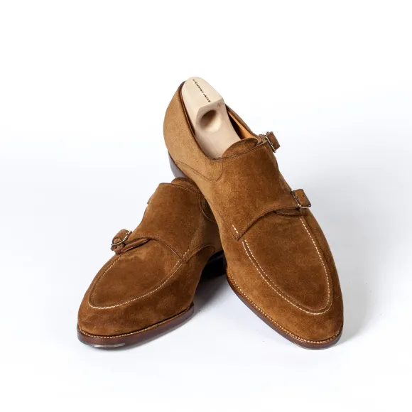 Double Monk "Apron" Made Of Light Brown Calfskin