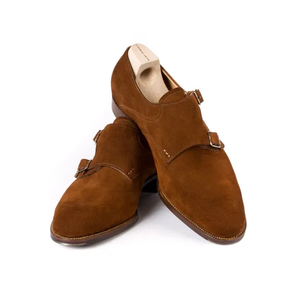 Double Monk Made Of Cognac-Colored Leather - Purely Handcrafted