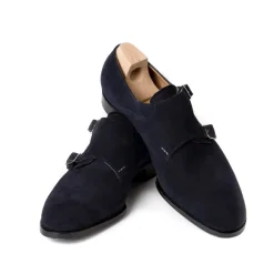 Double Monk Made Of Dark Brown Suede - Purely Handcrafted