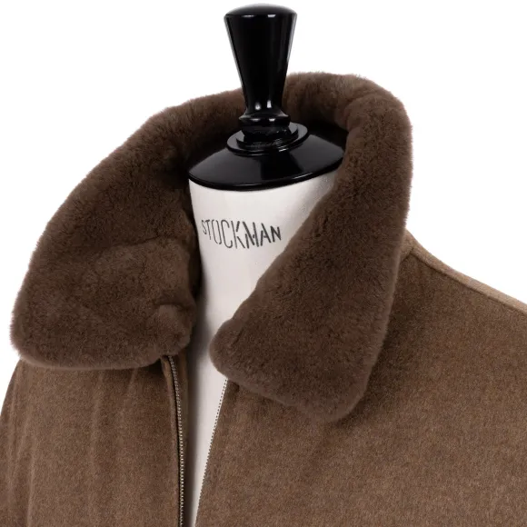 Down Jacket "Bomber Di Lusso" In Pure Cashmere - Handmade