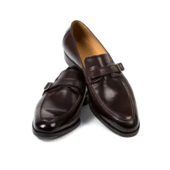 Dress Loafer "Buckle" Made Of Dark Brown Calfskin - Purely Handcrafted