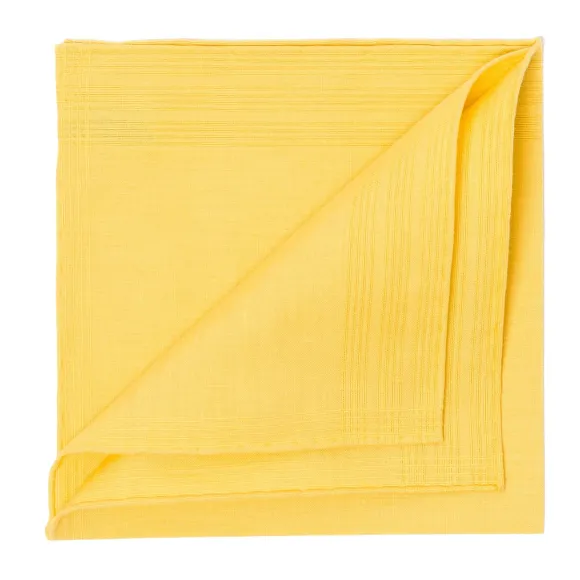 Duras Jaune Pocket Square Made Of Linen And Cotton