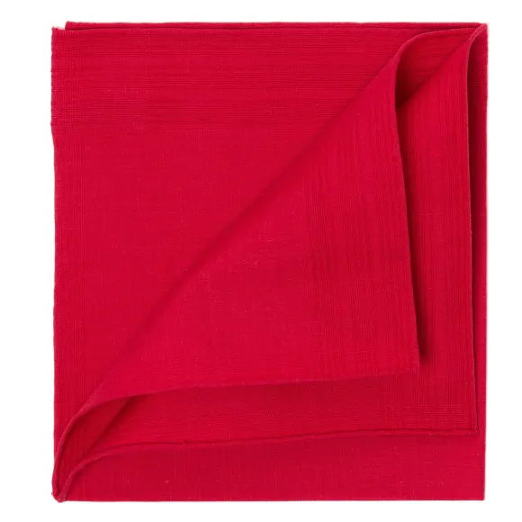 Duras Rouge Pocket Square Made Of Linen And Cotton