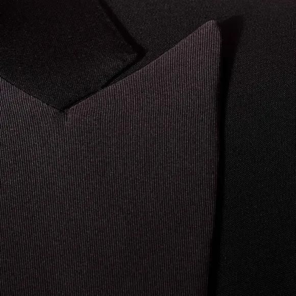 English Wool Blend Tuxedo "Mixed Barathea" - Handmade