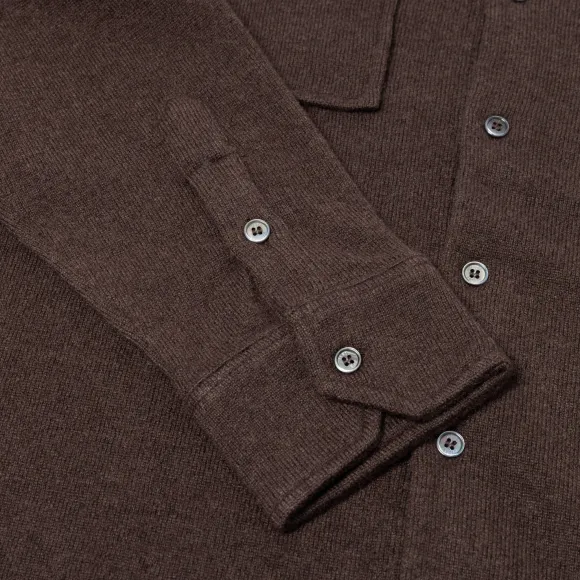 Exclusive For Michael Jondral: Knitted Shirt "Corviglia" In Pure Cashm