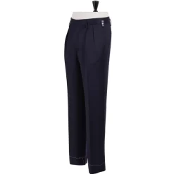 Exclusive For Michael Jondral: Dark Blue Trousers "Hollywood" With Two