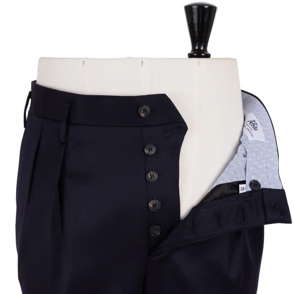 Exclusive For Michael Jondral: Dark Blue Trousers "Hollywood" With Two