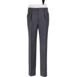 Exclusive For Michael Jondral: Grey Trousers "Hollywood" With Two Plea