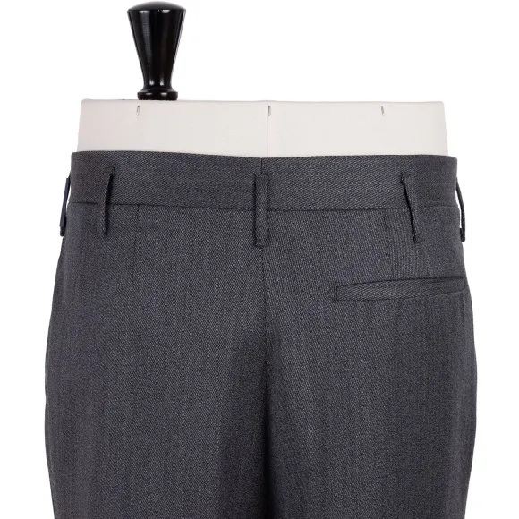 Exclusive For Michael Jondral: Grey Trousers "Hollywood" With Two Plea