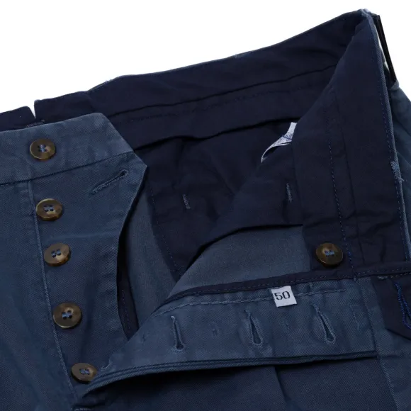 Exclusive For Michael Jondral: Blue Pants "Soft-Chino" In A Cotton Mix