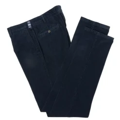Exclusive For Michael Jondral: Dark Blue Fine Corduroy Pants In "Prewa