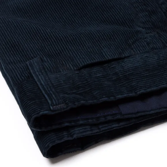 Exclusive For Michael Jondral: Dark Blue Fine Corduroy Pants In "Prewa