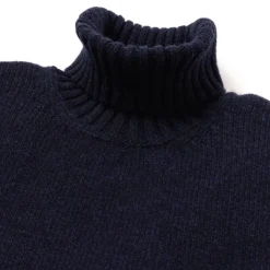 Exclusively For Michael Jondral: Dark Blue Turtleneck Sweater Made Of