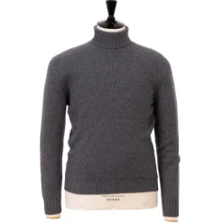 Exclusively For Michael Jondral: Flannel Gray Turtleneck Sweater Made