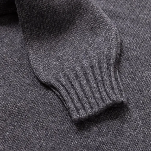 Exclusively For Michael Jondral: Flannel Gray Turtleneck Sweater Made
