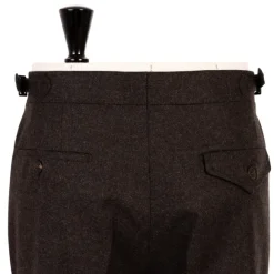 Exclusively For Michael Jondral: Brown Flannel Pants Made Of Pure Wool