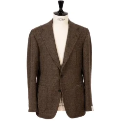Exclusively For Michael Jondral: Brown Jacket "Diamond Tweed" Made Of
