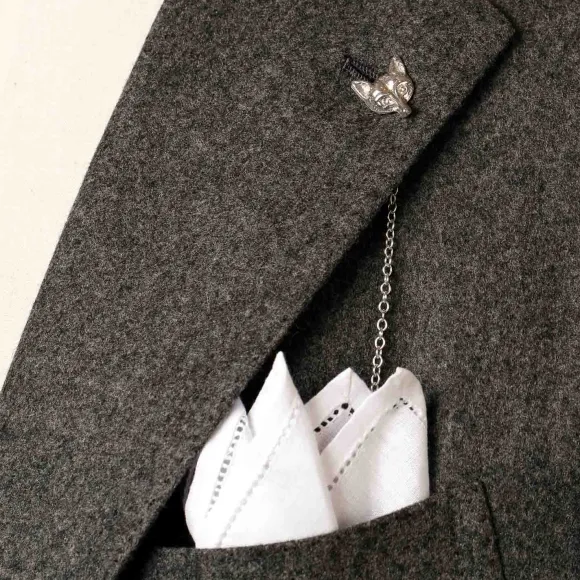 Exclusively For Michael Jondral: "Lapel Chain" - "The Fox" Made Of Sterling Silver
