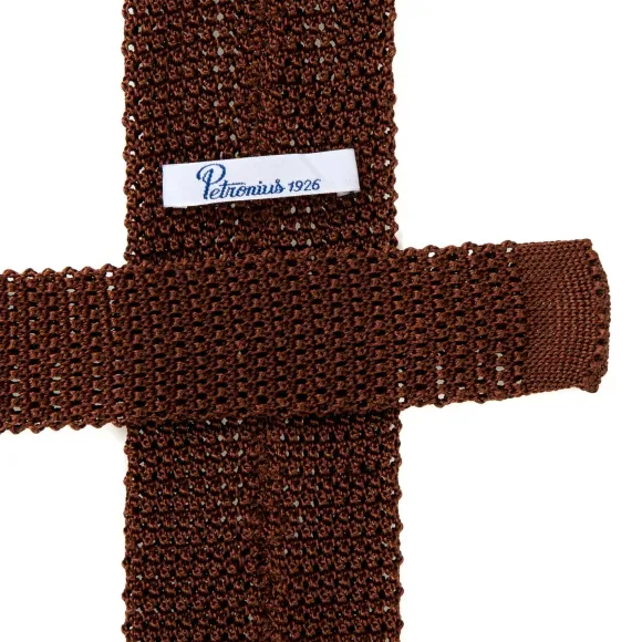 Exclusively For Michael Jondral: "Pois" Knitted Tie Made Of Pure Silk
