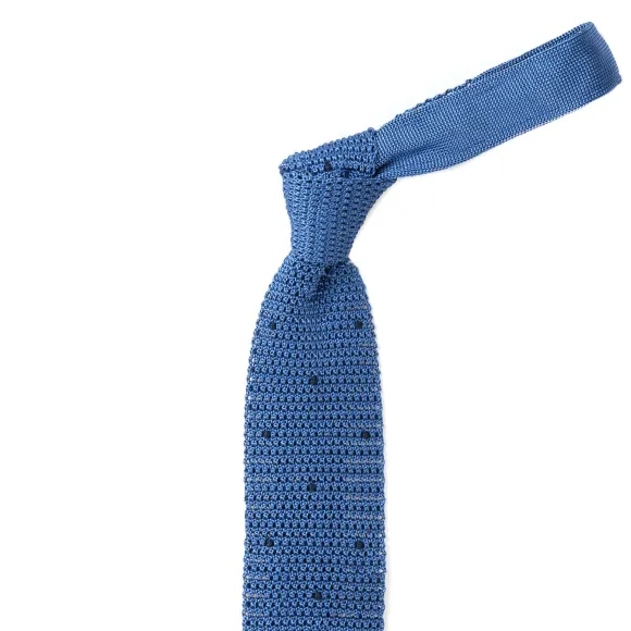 Exclusively For Michael Jondral: "Pois" Knitted Tie Made Of Pure Silk