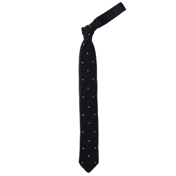 Exclusively For Michael Jondral: Petronius Knit Tie "Pois" Made Of Pur