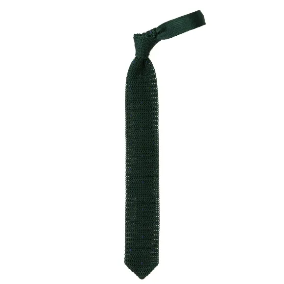 Exclusively For Michael Jondral: "Pois" Knitted Tie Made Of Pure Silk