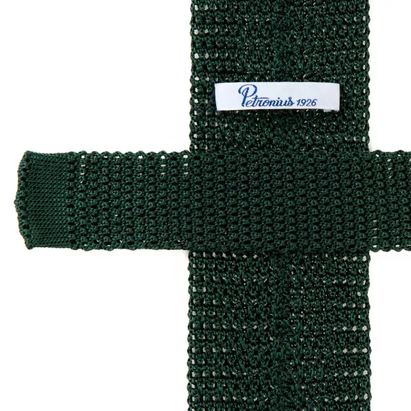 Exclusively For Michael Jondral: "Pois" Knitted Tie Made Of Pure Silk