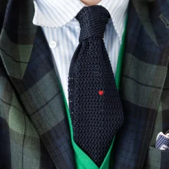 Exclusively For Michael Jondral: Petronius Knit Tie "Cuore" Made Of Pu