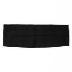 Exclusively For Michael Jondral: Black Cummerbund Made Of Pure Grosgra