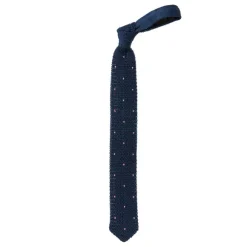 Exclusively For Michael Jondral: "Pois" Knitted Tie Made Of Pure Silk