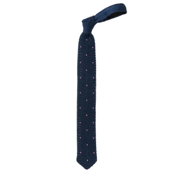 Exclusively For Michael Jondral: "Pois" Knitted Tie Made Of Pure Silk