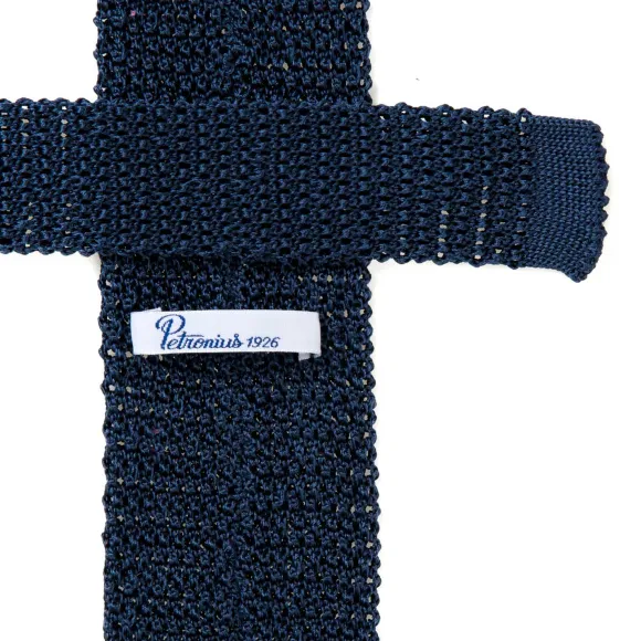 Exclusively For Michael Jondral: "Pois" Knitted Tie Made Of Pure Silk
