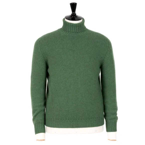 Exclusive To Michael Jondral: Green Scottish 4-Ply Cashmere Turtleneck