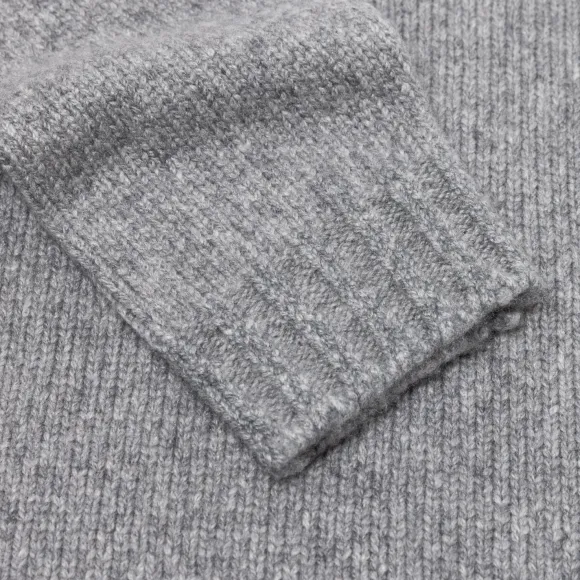 Exclusive To Michael Jondral: Flannel Grey 4-Ply Piuma Cashmere Sweate