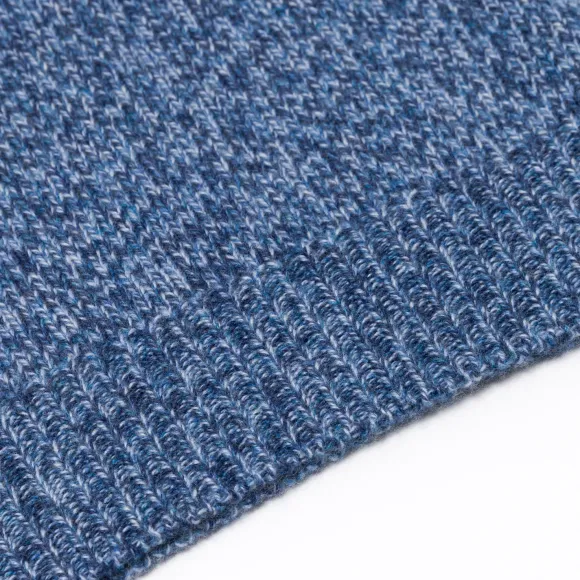 Exclusive To Michael Jondral: Denim Blue Scottish 3-Ply Mouline Cashme
