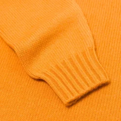 Exclusive To Michael Jondral: Orange Scottish 4-Ply Cashmere Turtlenec
