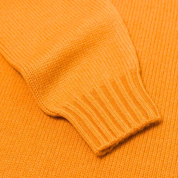 Exclusive To Michael Jondral: Orange Scottish 4-Ply Cashmere Turtlenec