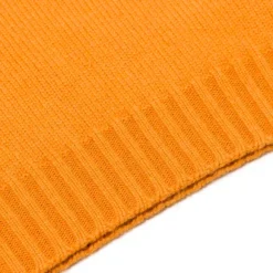Exclusive To Michael Jondral: Orange Scottish 4-Ply Cashmere Turtlenec